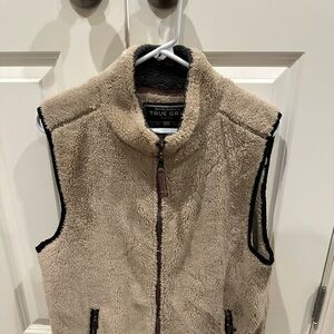 True Grit Tan Sherpa Vest
